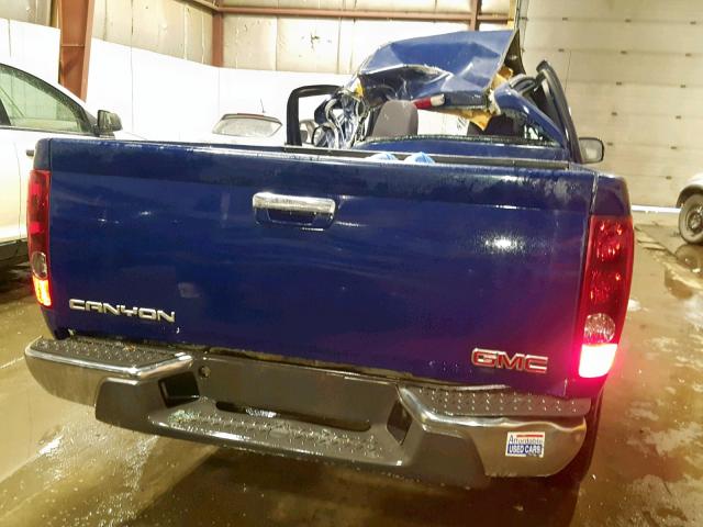 1GTJ6LF90C8156281 - 2012 GMC CANYON BLUE photo 6