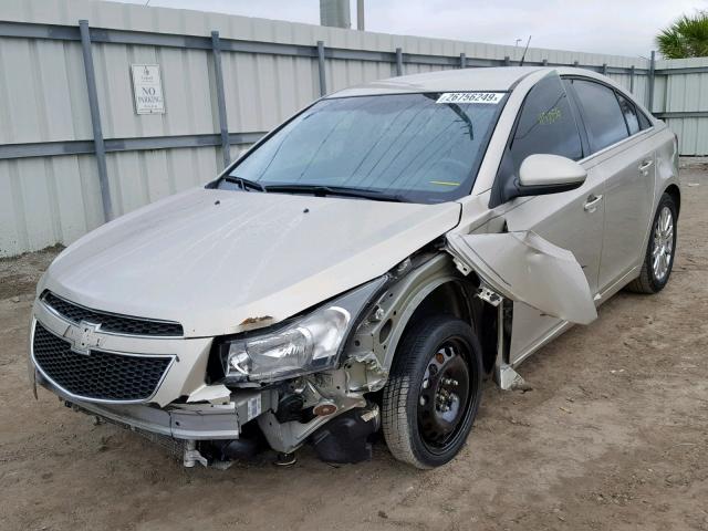 1G1PH5SB0D7259709 - 2013 CHEVROLET CRUZE ECO BEIGE photo 2