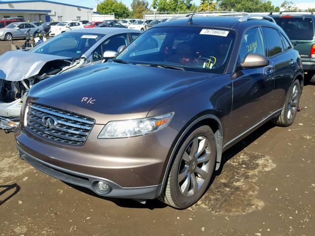 JNRAS08U34X111449 - 2004 INFINITI FX35 BROWN photo 2