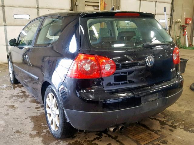 WVWBB71K18W246351 - 2008 VOLKSWAGEN RABBIT BLACK photo 3