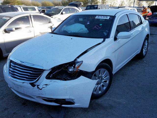 1C3CCBABXEN145335 - 2014 CHRYSLER 200 LX WHITE photo 2