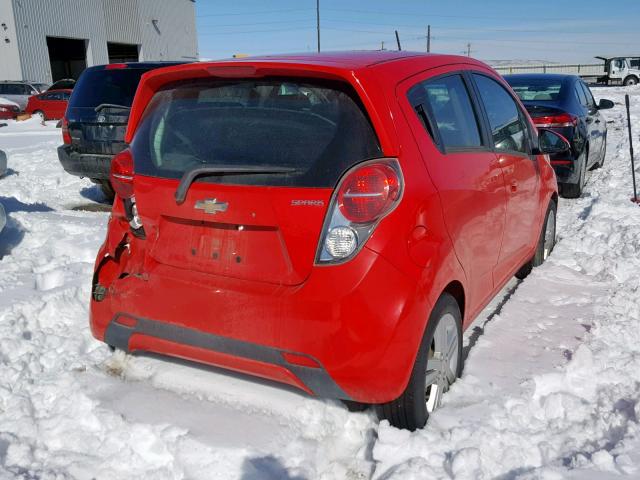 KL8CD6S91DC557478 - 2013 CHEVROLET SPARK 1LT RED photo 4