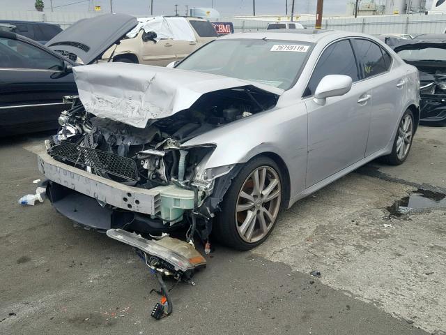 JTHBK262672038238 - 2007 LEXUS IS 250 SILVER photo 2