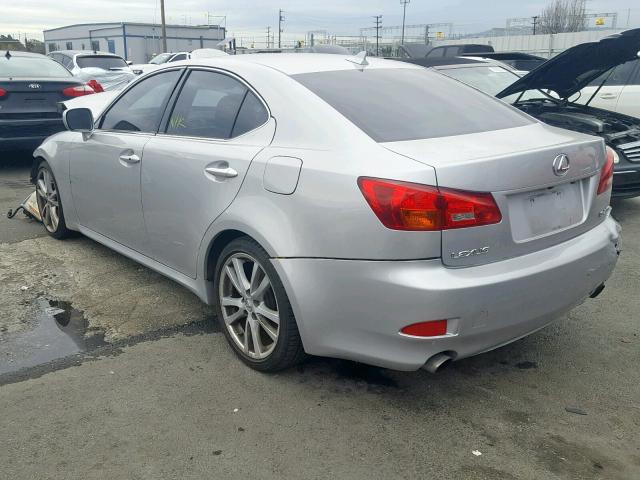 JTHBK262672038238 - 2007 LEXUS IS 250 SILVER photo 3