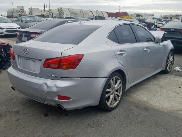 JTHBK262672038238 - 2007 LEXUS IS 250 SILVER photo 4