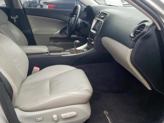 JTHBK262672038238 - 2007 LEXUS IS 250 SILVER photo 5