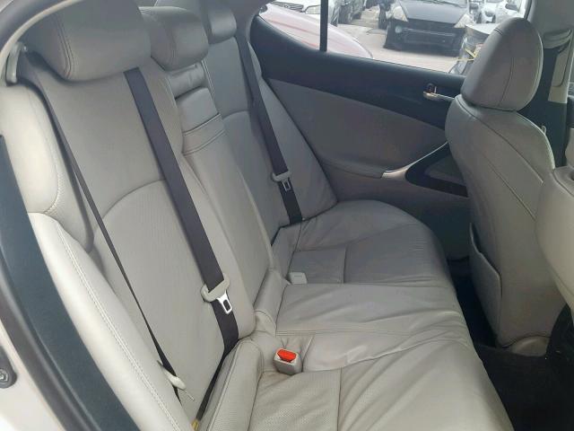 JTHBK262672038238 - 2007 LEXUS IS 250 SILVER photo 6