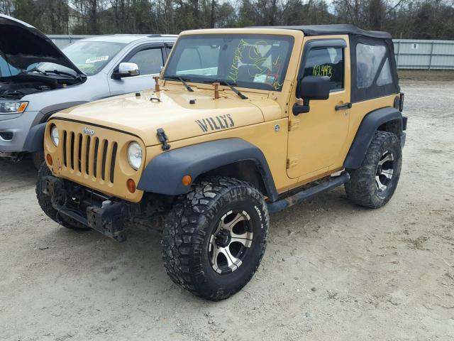 1C4AJWAG8DL632491 - 2013 JEEP WRANGLER S YELLOW photo 2