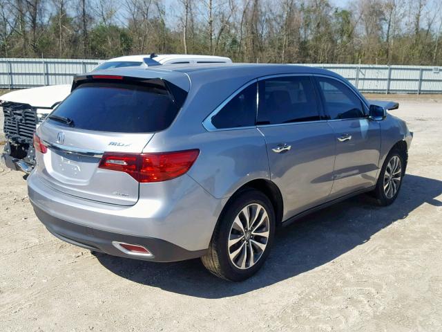 5FRYD4H46GB052152 - 2016 ACURA MDX TECHNO SILVER photo 4