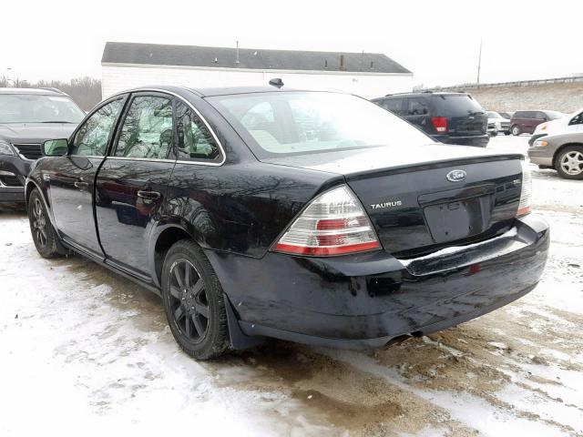 1FAHP24WX8G131468 - 2008 FORD TAURUS SEL BLACK photo 3