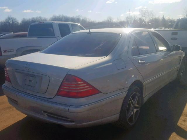WDBNG78J12A241553 - 2002 MERCEDES-BENZ S 600 SILVER photo 4