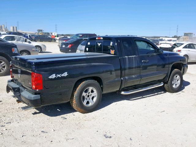 1D7HW42N95S318136 - 2005 DODGE DAKOTA SLT BLACK photo 4