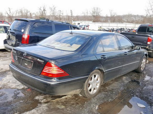 WDBNG83J55A448450 - 2005 MERCEDES-BENZ S 430 4MAT BLACK photo 4