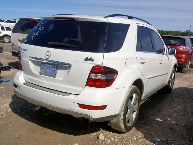 4JGBB5GB9AA596949 - 2010 MERCEDES-BENZ ML 350 WHITE photo 4