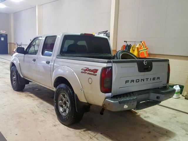 1N6ED27Y84C462549 - 2004 NISSAN FRONTIER C SILVER photo 3