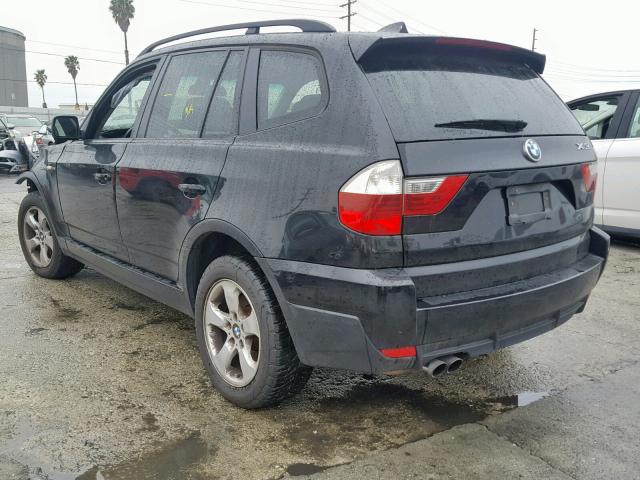 WBXPC93478WJ10550 - 2008 BMW X3 3.0SI BLACK photo 3