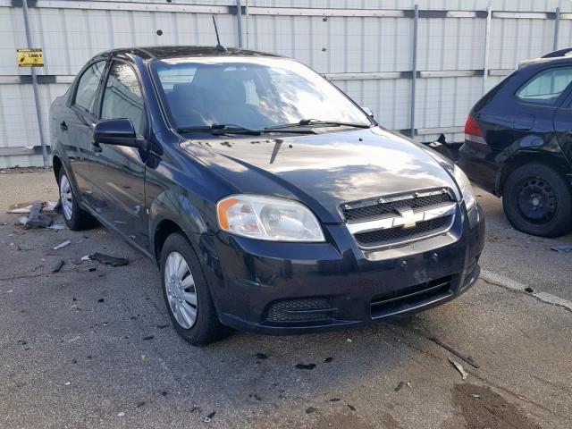 KL1TD56E49B631800 - 2009 CHEVROLET AVEO LS BLACK photo 1