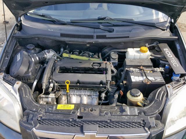 KL1TD56E49B631800 - 2009 CHEVROLET AVEO LS BLACK photo 7