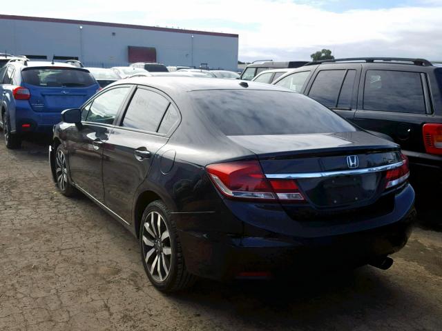 19XFB2F94EE272197 - 2014 HONDA CIVIC EXL BLACK photo 3