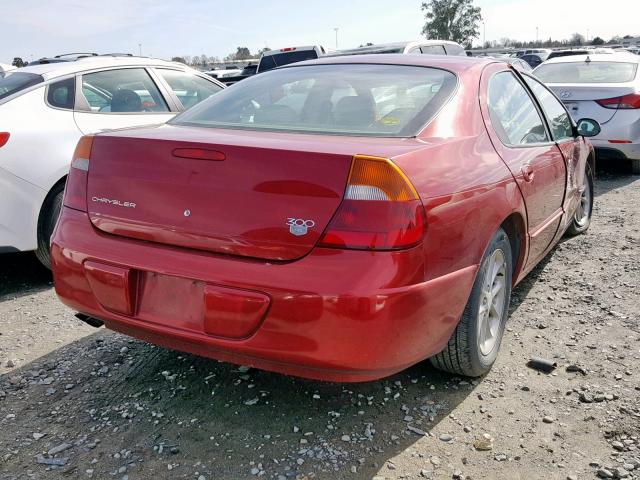 2C3HE66G7YH379991 - 2000 CHRYSLER 300M RED photo 4