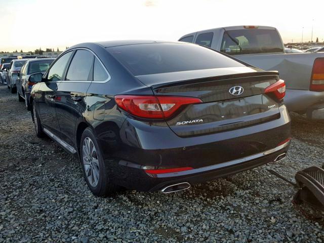 5NPE34AF8FH037512 - 2015 HYUNDAI SONATA SPO BLACK photo 3