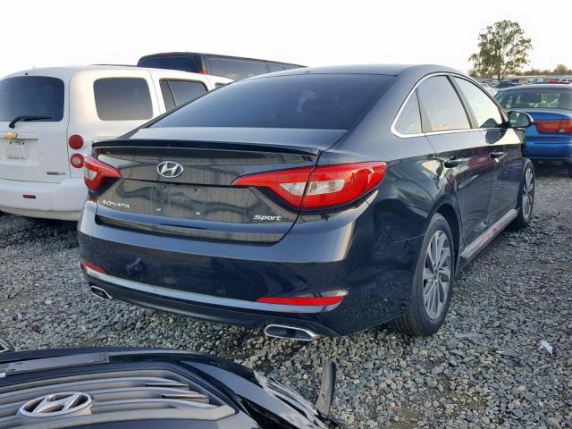 5NPE34AF8FH037512 - 2015 HYUNDAI SONATA SPO BLACK photo 4