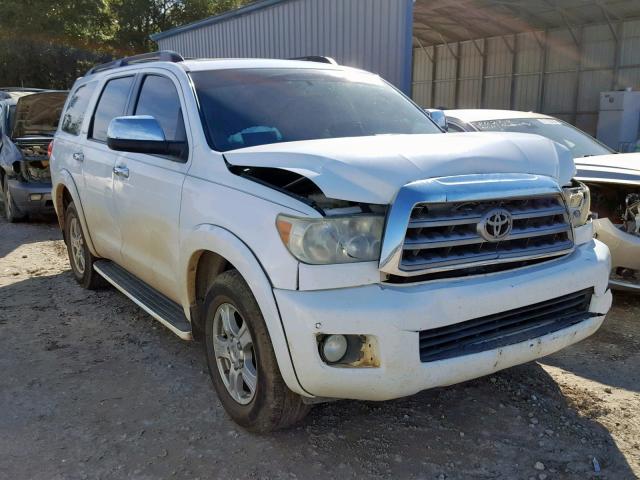 5TDZY68A28S005676 - 2008 TOYOTA SEQUOIA LI WHITE photo 1