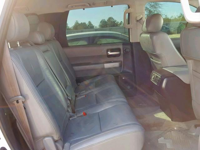 5TDZY68A28S005676 - 2008 TOYOTA SEQUOIA LI WHITE photo 6