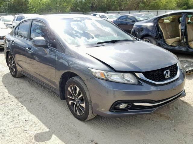 19XFB2F96DE007392 - 2013 HONDA CIVIC EXL GRAY photo 1