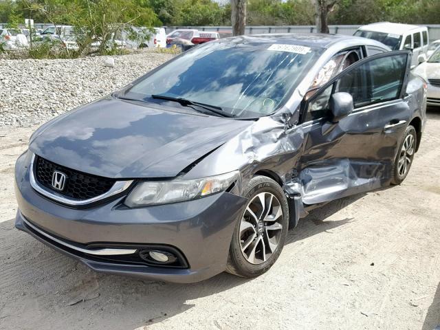 19XFB2F96DE007392 - 2013 HONDA CIVIC EXL GRAY photo 2