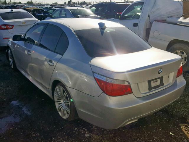 WBANW53548CT54829 - 2008 BMW 550 I SILVER photo 3