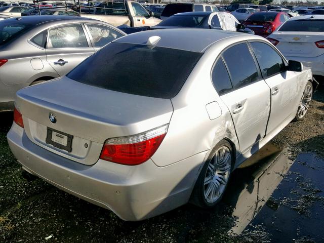 WBANW53548CT54829 - 2008 BMW 550 I SILVER photo 4