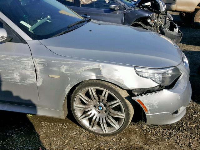 WBANW53548CT54829 - 2008 BMW 550 I SILVER photo 9