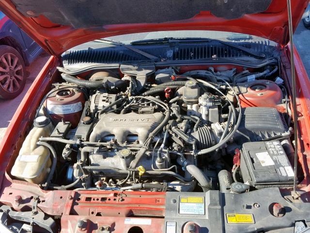 1G2NE12M5TM518412 - 1996 PONTIAC GRAND AM S RED photo 7