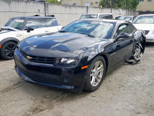 2G1FA1E30F9291686 - 2015 CHEVROLET CAMARO LS BLACK photo 2