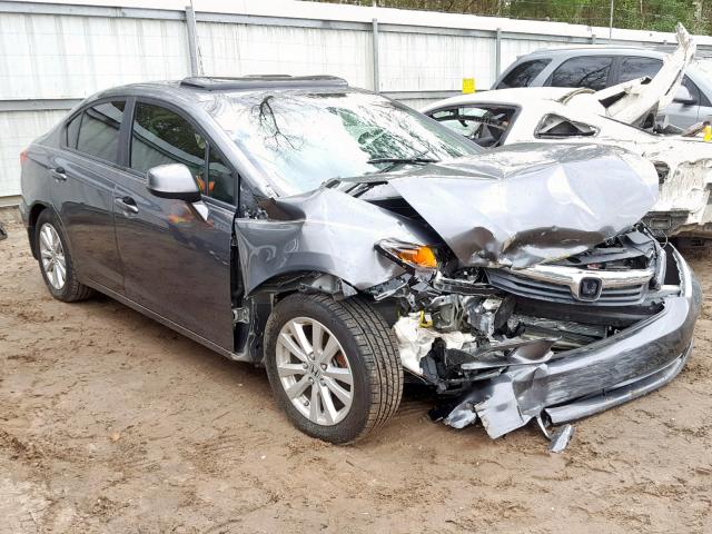 19XFB2F91CE010716 - 2012 HONDA CIVIC EXL GRAY photo 1