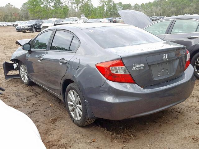 19XFB2F91CE010716 - 2012 HONDA CIVIC EXL GRAY photo 3