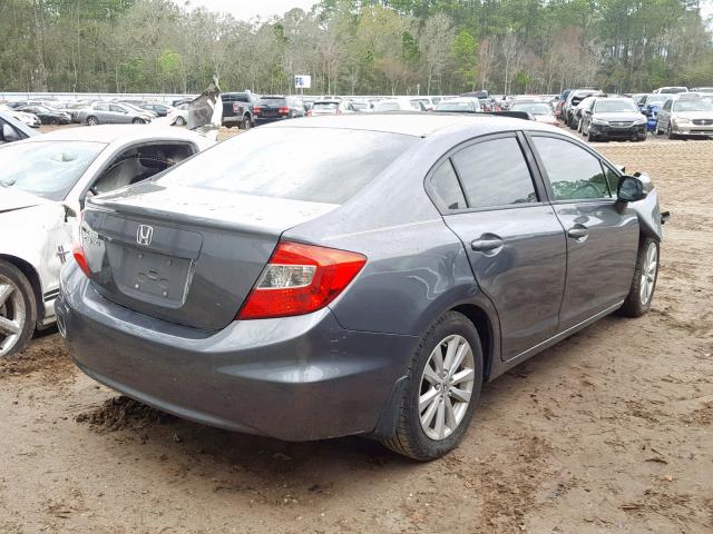 19XFB2F91CE010716 - 2012 HONDA CIVIC EXL GRAY photo 4