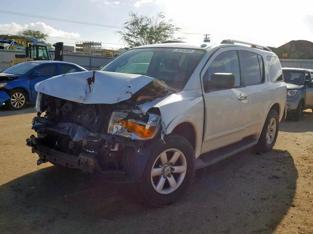 5N1AA0ND1FN615550 - 2015 NISSAN ARMADA SV WHITE photo 2