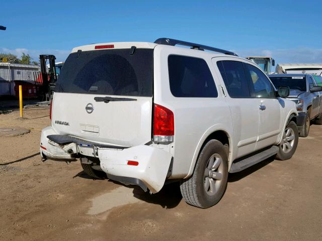 5N1AA0ND1FN615550 - 2015 NISSAN ARMADA SV WHITE photo 4