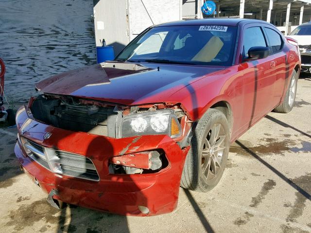 2B3KA33G98H232847 - 2008 DODGE CHARGER SX RED photo 2