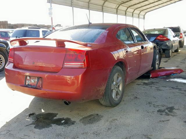 2B3KA33G98H232847 - 2008 DODGE CHARGER SX RED photo 4