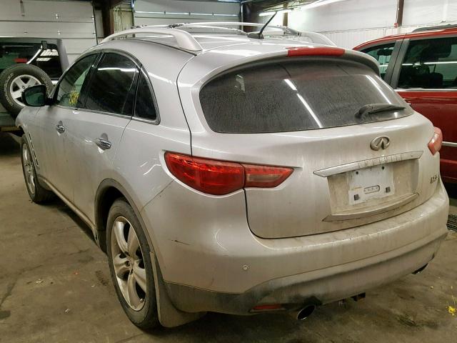 JNRAS18W89M154376 - 2009 INFINITI FX35 SILVER photo 3