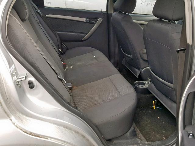 KL1TD56668B048989 - 2008 CHEVROLET AVEO BASE ვერცხლისფერი ფოტო 6