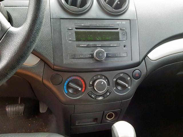 KL1TD56668B048989 - 2008 CHEVROLET AVEO BASE ვერცხლისფერი ფოტო 9