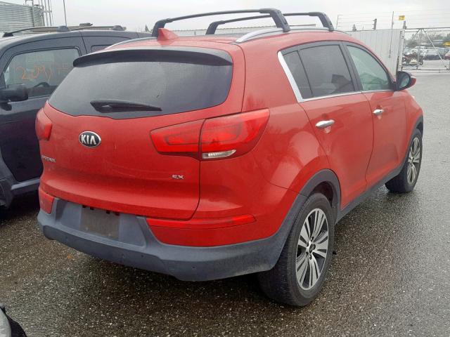 KNDPC3AC1E7584181 - 2014 KIA SPORTAGE E RED photo 4