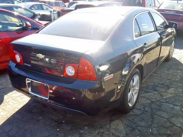 1G1ZA5EB0AF299749 - 2010 CHEVROLET MALIBU LS BLACK photo 4