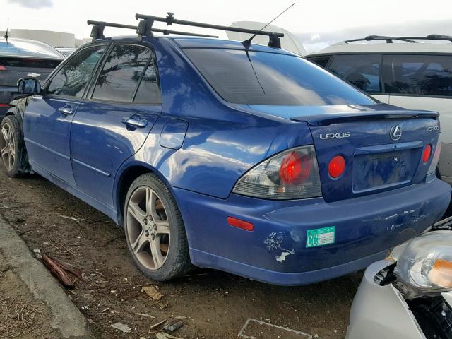 JTHBD192530065131 - 2003 LEXUS IS 300 BLUE photo 3