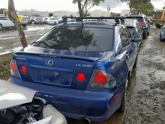 JTHBD192530065131 - 2003 LEXUS IS 300 BLUE photo 4