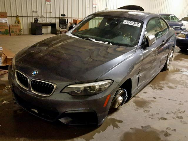 WBA2J7C51JVD60887 - 2018 BMW M240XI GRAY photo 2